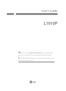 Handleiding LG L1910P LCD monitor