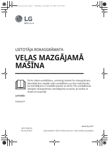 Rokasgrāmata LG F2WV3S7AIDD Veļas mašīna