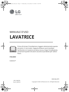 Manuale LG F2WV3S7N3E Lavatrice