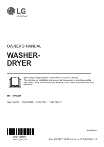 Manual LG F4DV709H0 Washing Machine