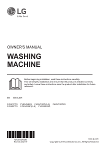 Manual LG F4WV909P2 Washing Machine