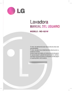 Manual de uso LG WD-1021W Lavadora