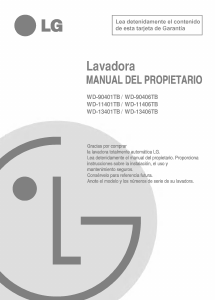 Manual de uso LG WD-11401TB Lavadora