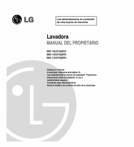 Manual de uso LG WD-12336FD Lavadora