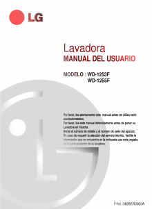 Manual de uso LG WD-1253FB Lavadora