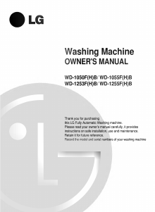 Manual LG WD-1253FB Washing Machine