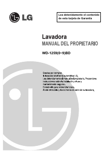 Manual de uso LG WD-12590BD Lavadora
