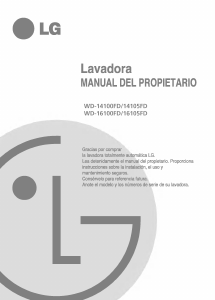 Manual de uso LG WD-16105FD Lavadora