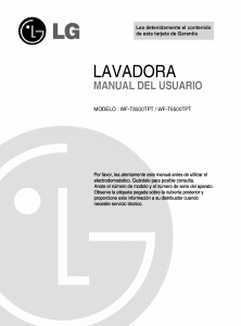 Manual de uso LG WF-T6500TPT Lavadora