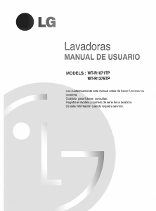 Manual de uso LG WT-R1071TP Lavadora