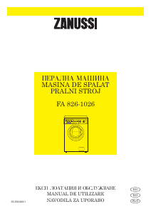 Manual Zanussi FA 1026 Mașină de spălat