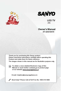 Manual Sanyo XT-32S7201H LED Television