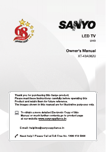 Handleiding Sanyo XT-43A082U LED televisie