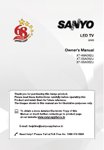 Manual Sanyo XT-49A082U LED Television