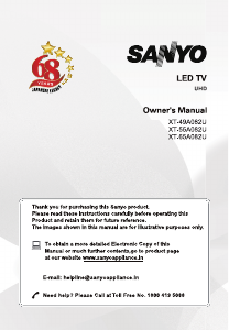 Manual Sanyo XT-55A082U LED Television