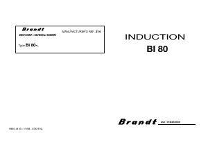 Manual Brandt BI80X Hob