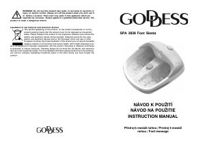 Manual Goddess SPA 3838 Foot Bath