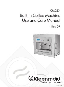 Manual Kleenmaid CM02X Coffee Machine