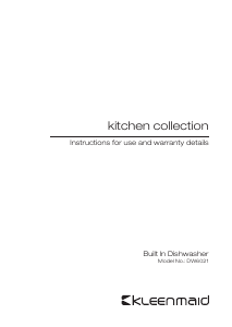 Manual Kleenmaid DW6021 Dishwasher