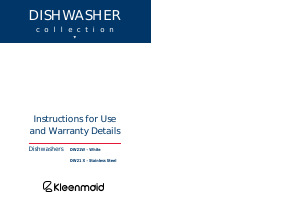 Manual Kleenmaid DW21W Dishwasher