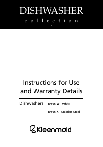 Manual Kleenmaid DW25W Dishwasher