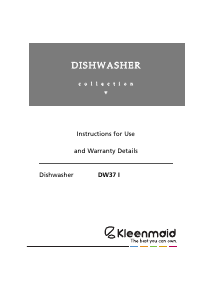 Manual Kleenmaid DW37I Dishwasher