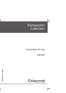 Manual Kleenmaid DW39X Dishwasher