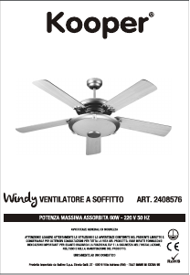 Manuale Kooper 2408576 Ventilatore da soffitto