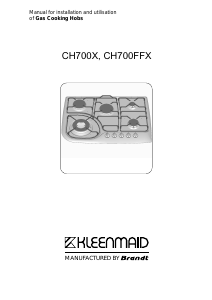 Handleiding Kleenmaid CH700FFX Kookplaat