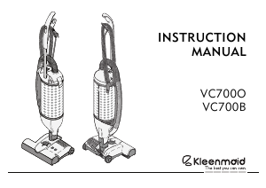 Manual Kleenmaid VC700B Vacuum Cleaner