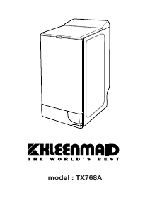 Handleiding Kleenmaid TX768A Wasmachine