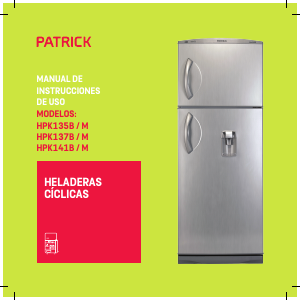 Manual de uso Patrick HPK141M Frigorífico combinado