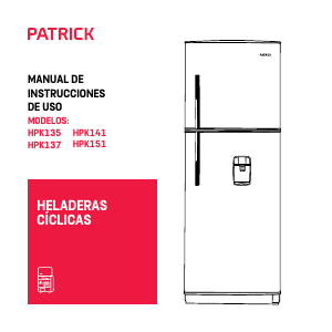 Manual de uso Patrick HPK151S Frigorífico combinado