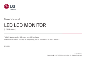 Manual LG 27QP88D-B LCD Monitor