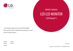 Handleiding LG 29WQ60A-B LCD monitor