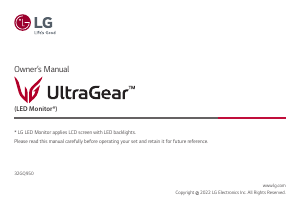 Manual LG 32GQ950-B UltraGear LED Monitor