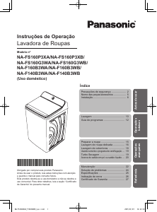 Manual Panasonic NA-F140B3WA Máquina de lavar roupa