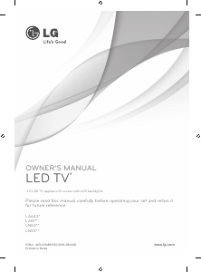 Bedienungsanleitung LG 42LN5404 LED fernseher