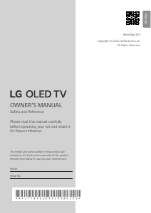 Manual LG OLED83G26LA OLED Television
