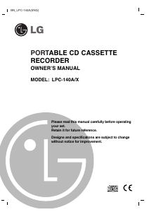 Manual LG LPC-140A Stereo-set