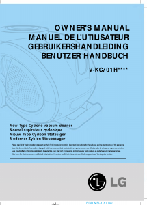 Manual LG V-KC701HEQR Vacuum Cleaner