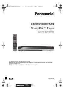 Bedienungsanleitung Panasonic DMP-BDT500 Blu-ray player
