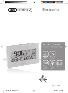 Manual OBH Nordica 4837 w.wireless Weather Station
