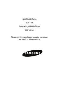 Manual Samsung SGH-T456 Mobile Phone