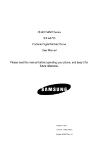 Handleiding Samsung SGH-A736 Mobiele telefoon