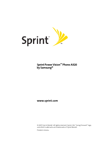 Handleiding Samsung SPH-A920 (Sprint) Mobiele telefoon