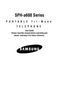 Manual Samsung SPH-A600B Mobile Phone