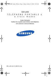 Mode d’emploi Samsung SCH-U440 Téléphone portable