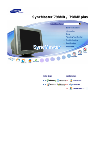 Manual Samsung 798MB Plus SyncMaster Monitor