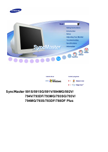 Manual Samsung 793MG SyncMaster Monitor